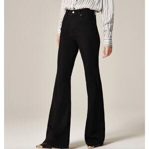 J Crew Flare High Rise Jeans NWOT Womens Size 28 Black Denim Semi-Stretch Casual